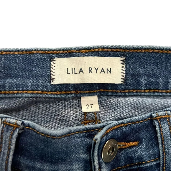 LILA RYAN DORIANNA MID-RISE CROPPED SKINNY W/ CUFF SIZE 27 - Picture 4 of 6
